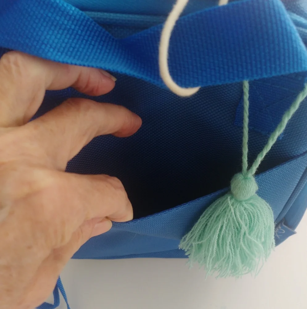 Lunch Bag with Green Tassel